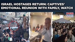 Israel Hostages Return: Watch- Emotional Reunion, Celebrations As Hamas Frees 3 Captives| Gaza Deal