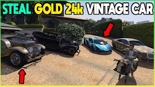 MICHEAL STEAL DUGGAN BOSS GOLD VINTAGE CAR! #shorts #gta5