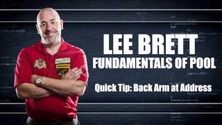 APA - Lee Brett Billiard Instruction Series - Quick Pool Tip - Back Arm at Address