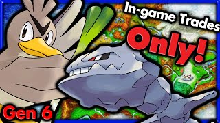 Can I Beat Pokemon X with ONLY In Game Trades? 🔴 Pokemon Challenges