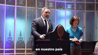 Brindis de Santiago Abascal en la cena de Patriots en Madrid 🥂