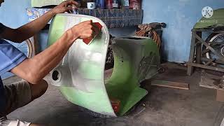 Proses pendempulan body vespa#restorasi#catvespa#bikinnatbelakang