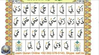 Learn to read Quran with Tajweed Qaida Lesson 15 Part 1 Yaa Leen