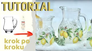 #822 Decoupage on glass for beginners - decoupage garden jugs [step by step]