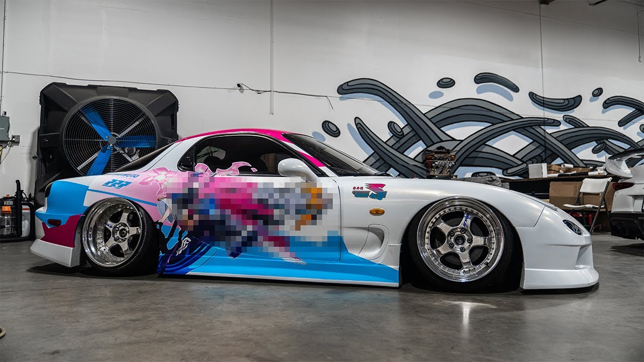 INSANE JDM ANIME GIRL LIVERY INSTALLED ON THE RX7!! - YouTube