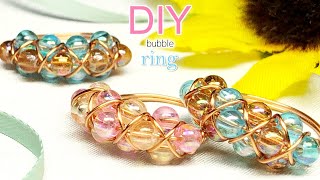 How To Make A Chocolate Mint Bubble Ring|Wire Ring|Wire Wrap|Wire Jewelry|DIY|Easy Tutorial