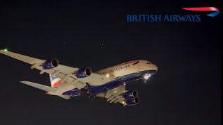 Amazing Super-close Night Landings at Los Angeles including Airbus A380