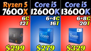 R5 7600X vs i5-12600K vs i5-13600K - RTX 3080 and RTX 3060 | How Much Performance Difference?