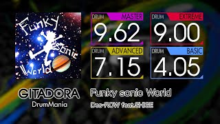 【GITADORA】 Funky sonic World (MASTER ~ BASIC) Drum