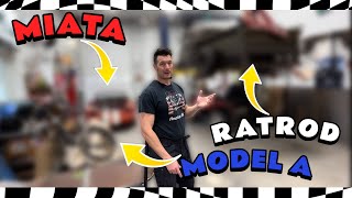 Project Updates!!  RatRod Transmission Pulled, Miata/Exocet Progress, Model A Collects Dust ....