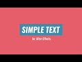 Simple Text for After Effects