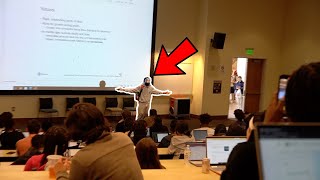 Dropping Out Of College Class Lecture Prank!