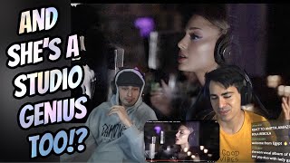 studio footage: vocal arranging the “positions” bridge - Ariana Grande (Reaction)