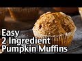 2 Ingredient Pumpkin Muffins And Homemade Apple Butter!