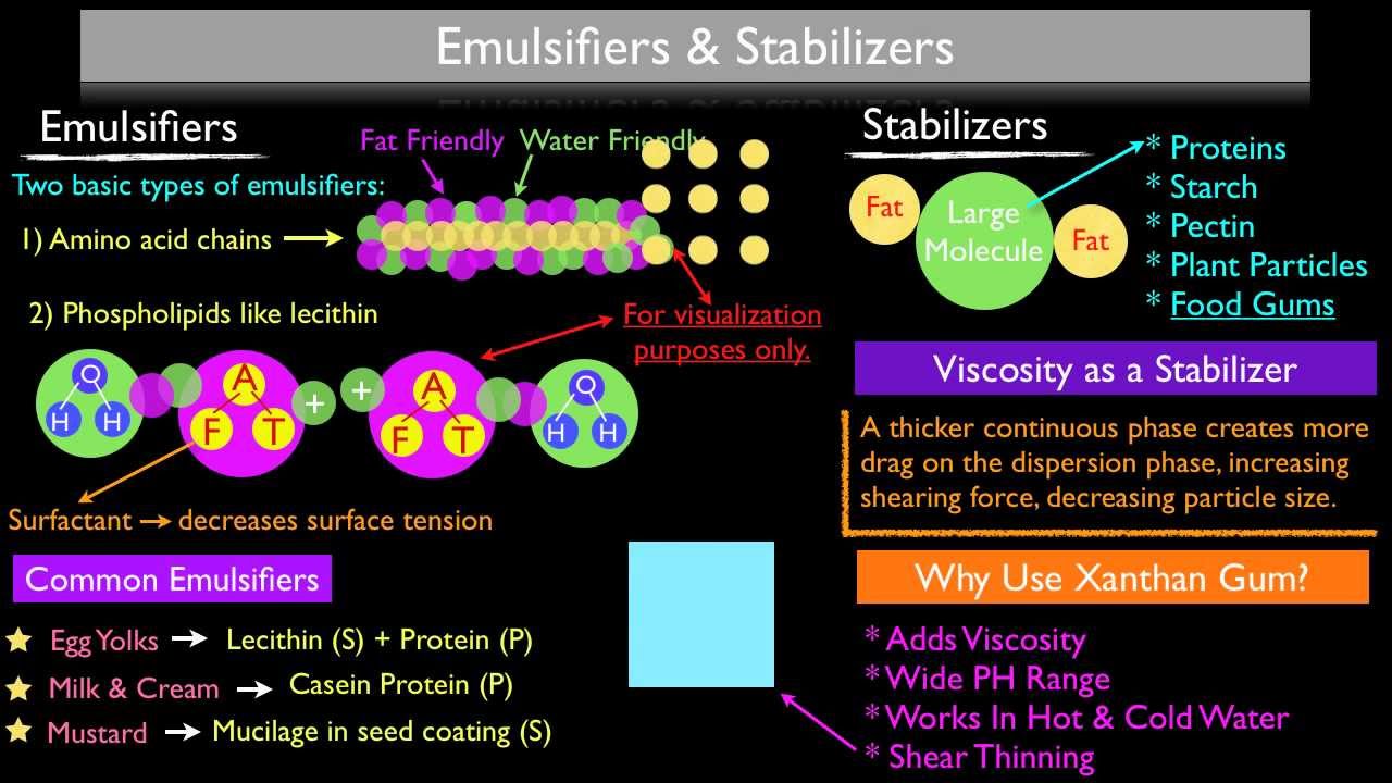 How Emulsifiers And Stabilizers Work Youtube