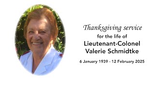 Thanksgiving Service for Lt. Col. Val Schmidtke