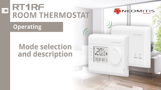 Mode selection and description - [Tutorials RT1 RF room thermostat]
