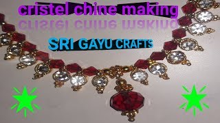 Cristel Chine making. கிரிஸ்டல் பாசி கோர்த்தல்.