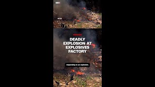 Deadly explosion at explosives factory