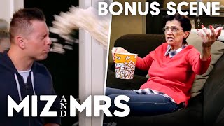Marjo Throws Popcorn in The Miz's Face After Getting Booted From the House | Miz & Mrs | USA Network