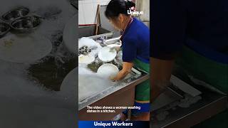 Fastest washing dishes - The workers do their job perfectly || #machine #shorts