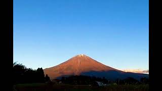 富士山の夕暮れ　タイムラプス