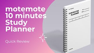 what's inside the motemote 10 minutes study planner