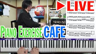 「#10 -ハノン一冊を毎日弾く。ついに1時間3分!!。あとちょっと！！Kaneko's Piano exercise Cafe - Plays Hanon  - かねこのピアノ練習カフェ」練習風景