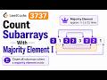 Leetcode 3737. Count Subarrays With Majority Element I