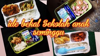 Ide bekal Sekolah anak | Bekal Sekolah Anak praktis Dalam seminggu | kids lunch box part I