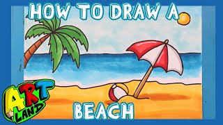 How to Draw a BEACH!!!