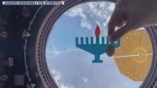 Astronaut celebrates Hanukkah in space