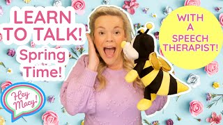 Toddler Learning Springtime First Words, Songs, & More with a SPEECH THERAPIST! | Hey Macy!