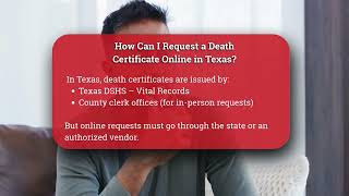 How Can I Request a Death Certificate Online in Texas