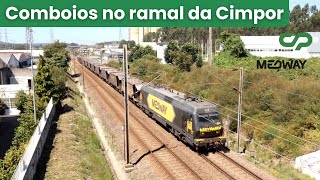 Comboios no ramal da CIMPOR (Travagem)