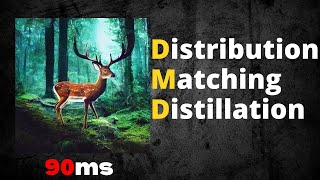 One-step Diffusion with Distribution Matching Distillation