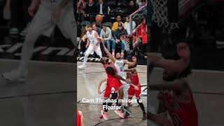 Brooklyn Nets Cam Thomas Misses a Floater #brooklynnets #camthomas #shorts #youtubeshorts