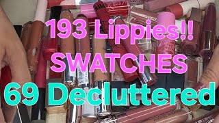 Lip Declutter/Collection 2025 (I swatch everything)😍