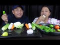 raw vegetables eating challenge @budabudivlogs