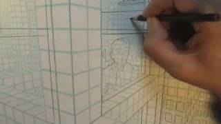 Perspective Grid Speed Drawing Demonstration