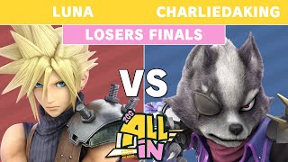 2GG All In - Charliedaking (Wolf) Vs Luna (Cloud) Losers Finals - Smash Ultimate