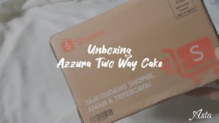 Azzura Two Way Cake Review #azzuratwowaycake #unboxing #azzura #powder #bedakpadat #acne