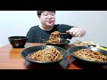 🍜짜장면 5그릇🥄숟가락으로 퍼먹어🥟 군만두랑 먹방 black bean noodles mukbang 만능방송