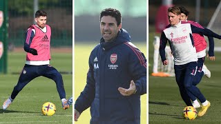 Arsenal boys training today 🔥 Gabriel Jesus, Odegaard,  Saka , Jorginho training at London Colney