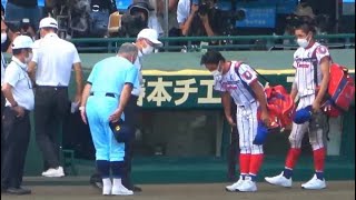 【試合終了後 多賀監督 坂原監督に挨拶】下関国際対近江