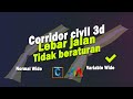 Membuat Corridor dengan lebar jalan tidak beraturan di AutoCAD civil 3d