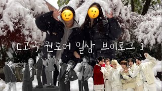 [원도어 브이로그]폭설주간 살아남기☃️/하이브팸/고3