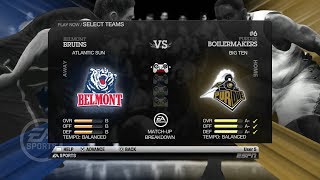 NCAA Basketball 10 (Rosters Updated for 2018 2019 Season) Belmont vs Purdue