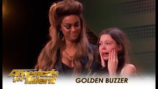 Courtney Hadwin: Shy Schoolgirl SHOCKS The Judges Gets GOLDEN BUZZER!! | America's Got Talent 2018