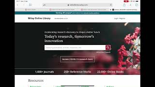 WILEY Online Journals - How To Navigate And Search